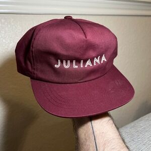 Juliana Cycles Ambassador Hat Maroon Men OS Hat Snapback Yupoong Helmet Hair EUC